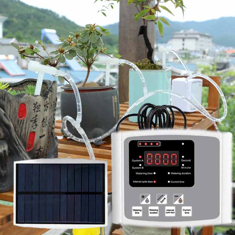 Smart Garden Water Timer - 자동 태양광 점적 관개 장치 이중