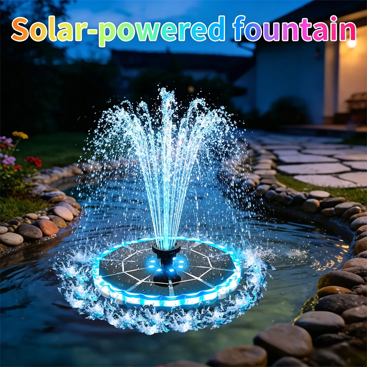 Smart Garden Lighting System - 3.5W 야외용 태양광 분수, 정원 물탱크/실내