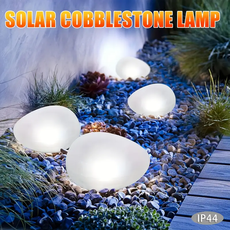 Smart Garden Solar Lights - 1/2팩 태양광 조약돌 조명 - 정원/파티오용