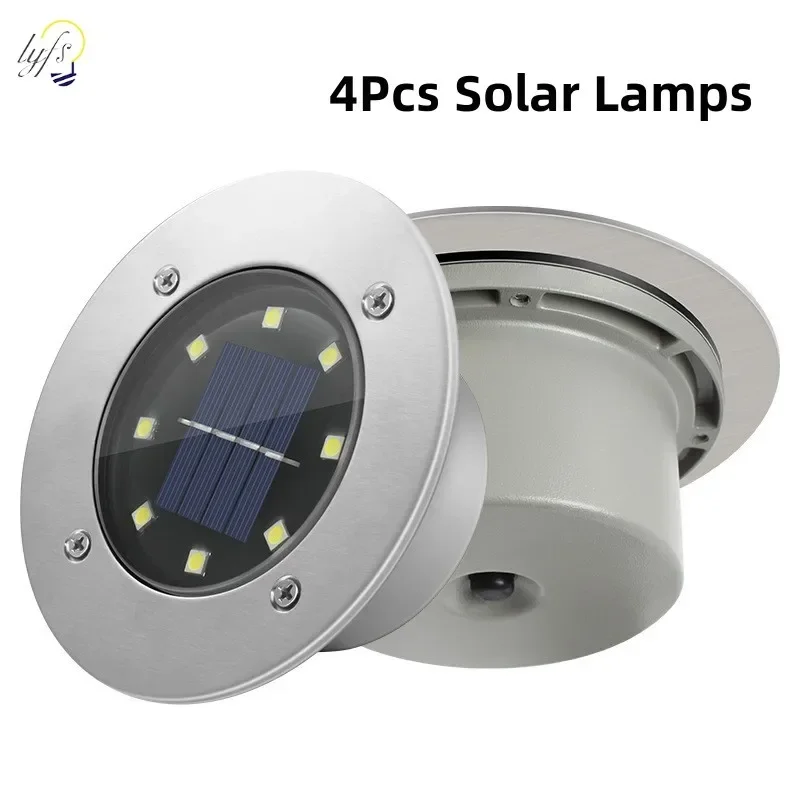 Smart Garden Solar Lights - 4Pcs LED 태양 정원 조명 야외
