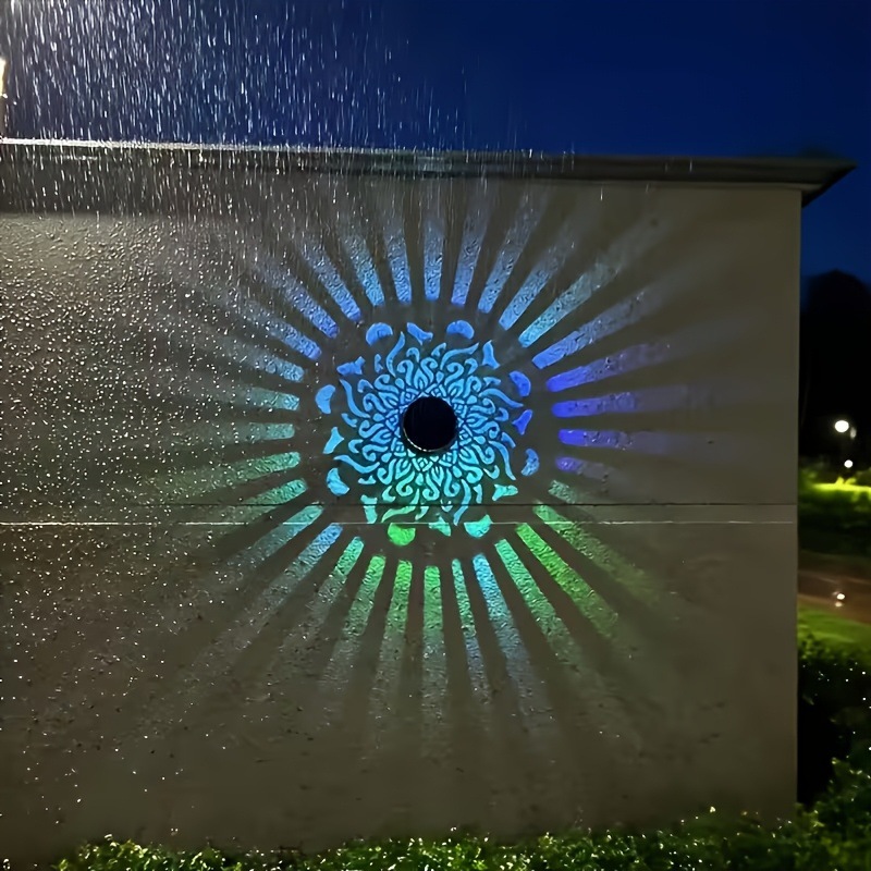 Smart Garden Lighting System - 태양광 LED 벽등 만다라 프로젝션 랜턴