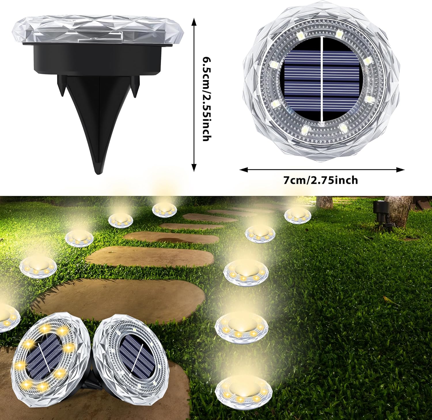 4/8PCS 태양광 지중 조명 야외 8 LED 태양광  - Smart Garden Solar Lights 리뷰 및 가격