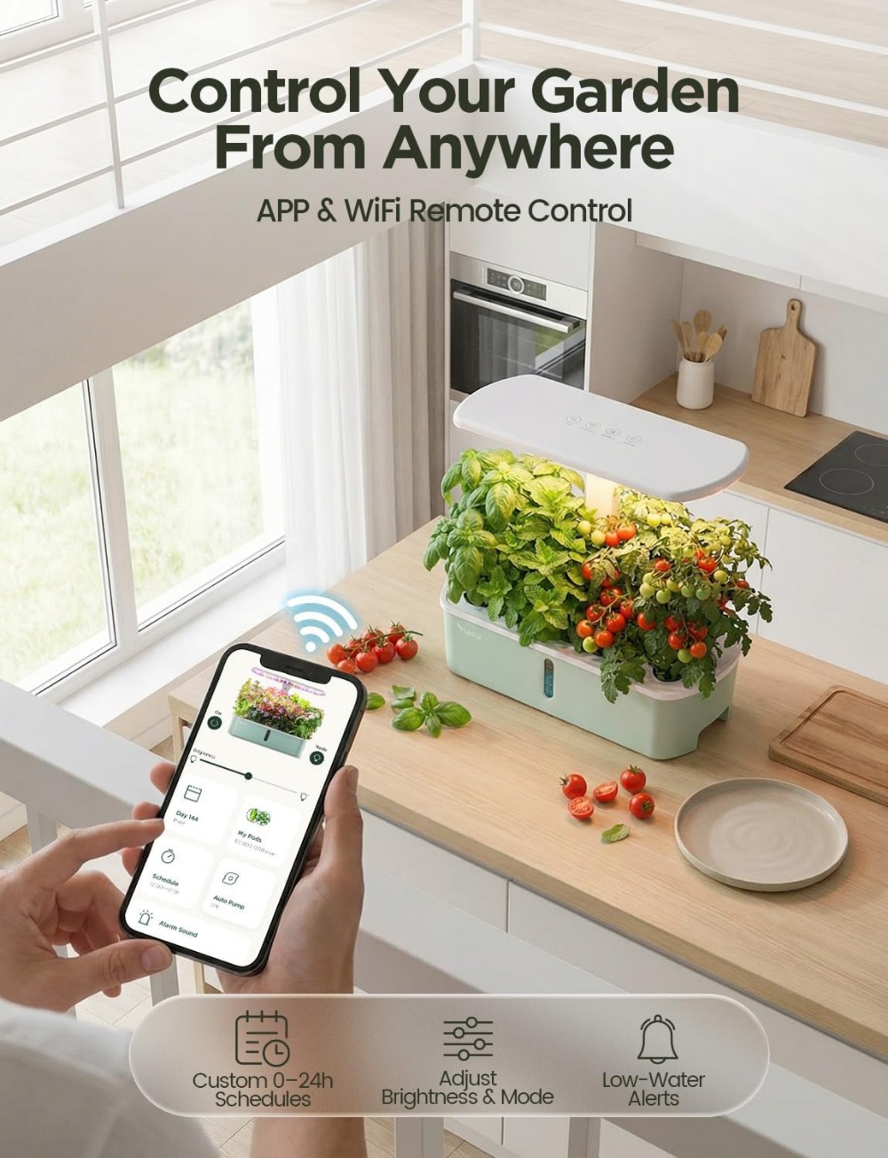 스마트 수경재배 시스템, WiFi/앱 제어, 10개 포 - Smart Pod Garden 리뷰 및 가격