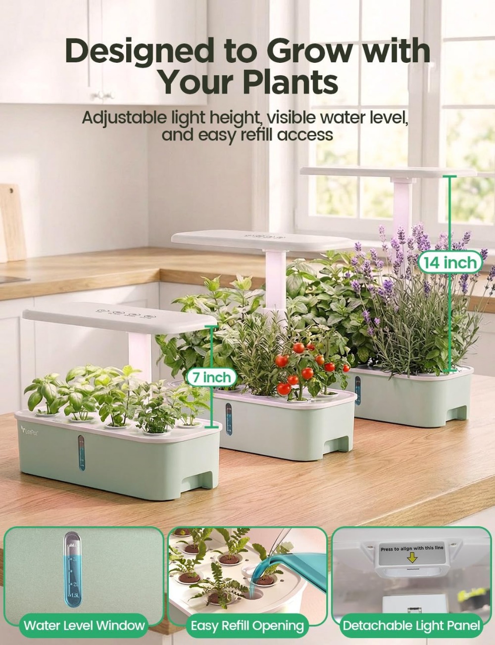 스마트 수경재배 시스템, WiFi/앱 제어, 10개 포 - Smart Pod Garden 리뷰 및 가격