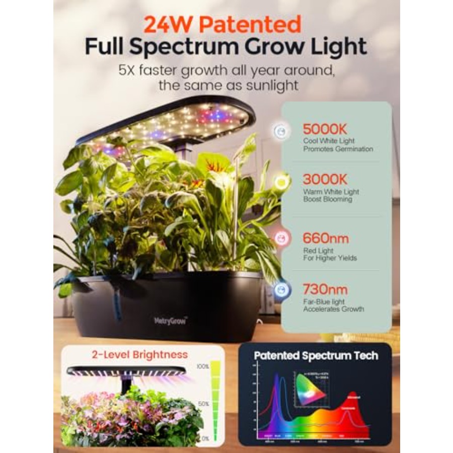 MG-15 수경재배 시스템 키트, 24W 성장 LED  - Smart Pod Garden 리뷰 및 가격