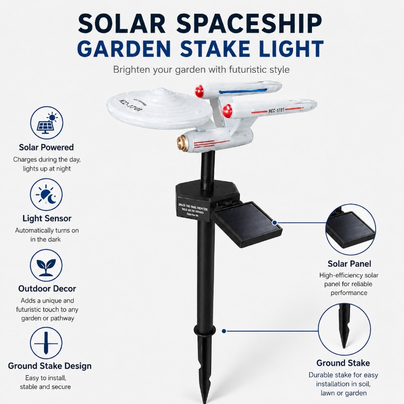 스타 트렉 USS 엔터프라이즈 솔라 가든 스테이크 라이 - Smart Garden Lighting System 리뷰 및 가격