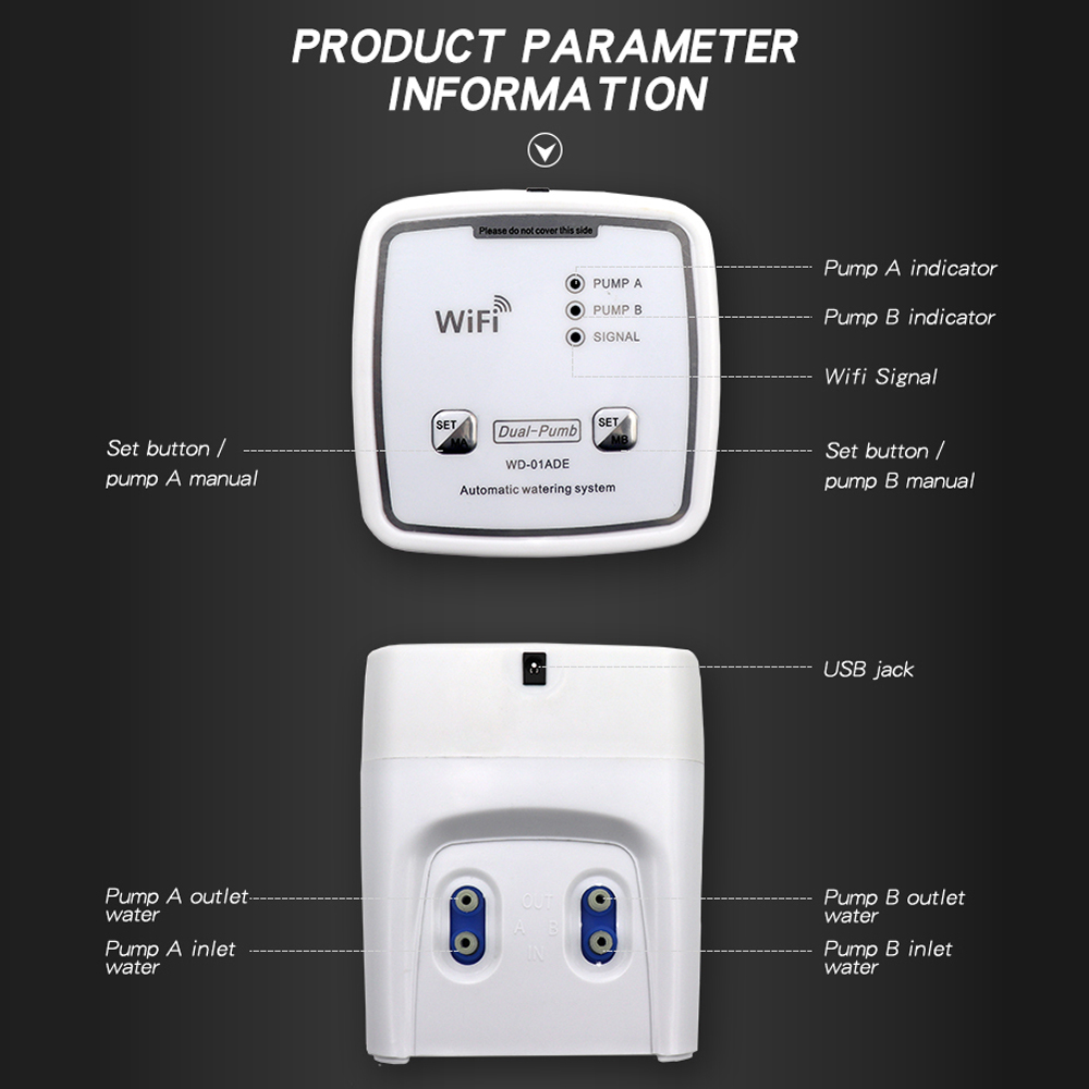 WIFI 지능형 급수 장치, 이중 펌프 시간 제한 자동 - Smart Garden Water Timer 리뷰 및 가격