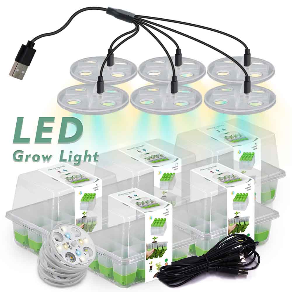 LED 성장 조명 모종 스타터 트레이 키트, 투명 커버 - Smart Garden Lighting System 리뷰 및 가격