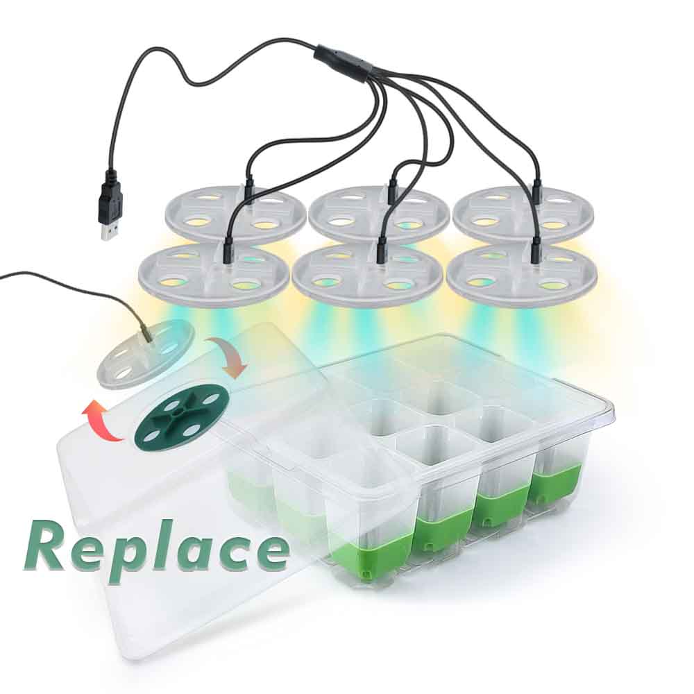 LED 성장 조명 모종 스타터 트레이 키트, 투명 커버 - Smart Garden Lighting System 리뷰 및 가격