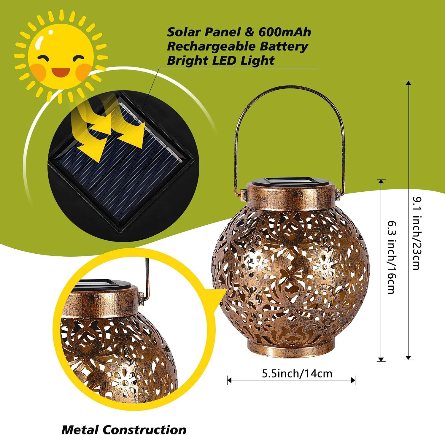 1-6PCS 모로코 태양광 랜턴 야외 방수 금속 교수형 - Smart Garden Lighting System 리뷰 및 가격