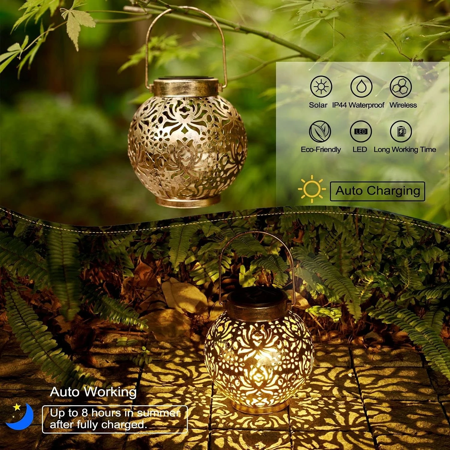 1-6PCS 모로코 태양광 랜턴 야외 방수 금속 교수형 - Smart Garden Lighting System 리뷰 및 가격