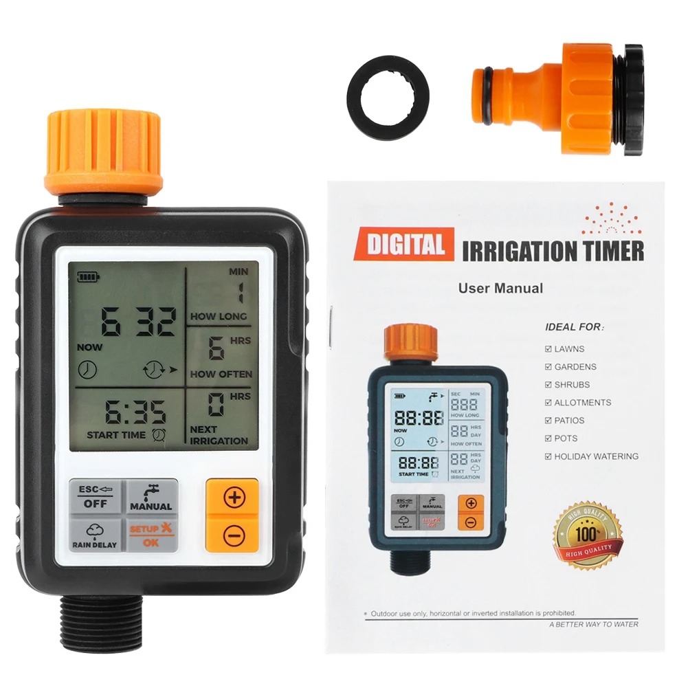 전자식 정원 물 타이머, 자동 스마트 대형 LCD 디스 - Smart Garden Water Timer 리뷰 및 가격