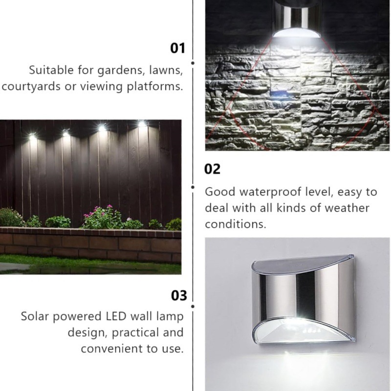 2개 세트 태양광 정원등 스테인리스 스틸 마당 벽등 방 - Smart Garden Solar Lights 리뷰 및 가격