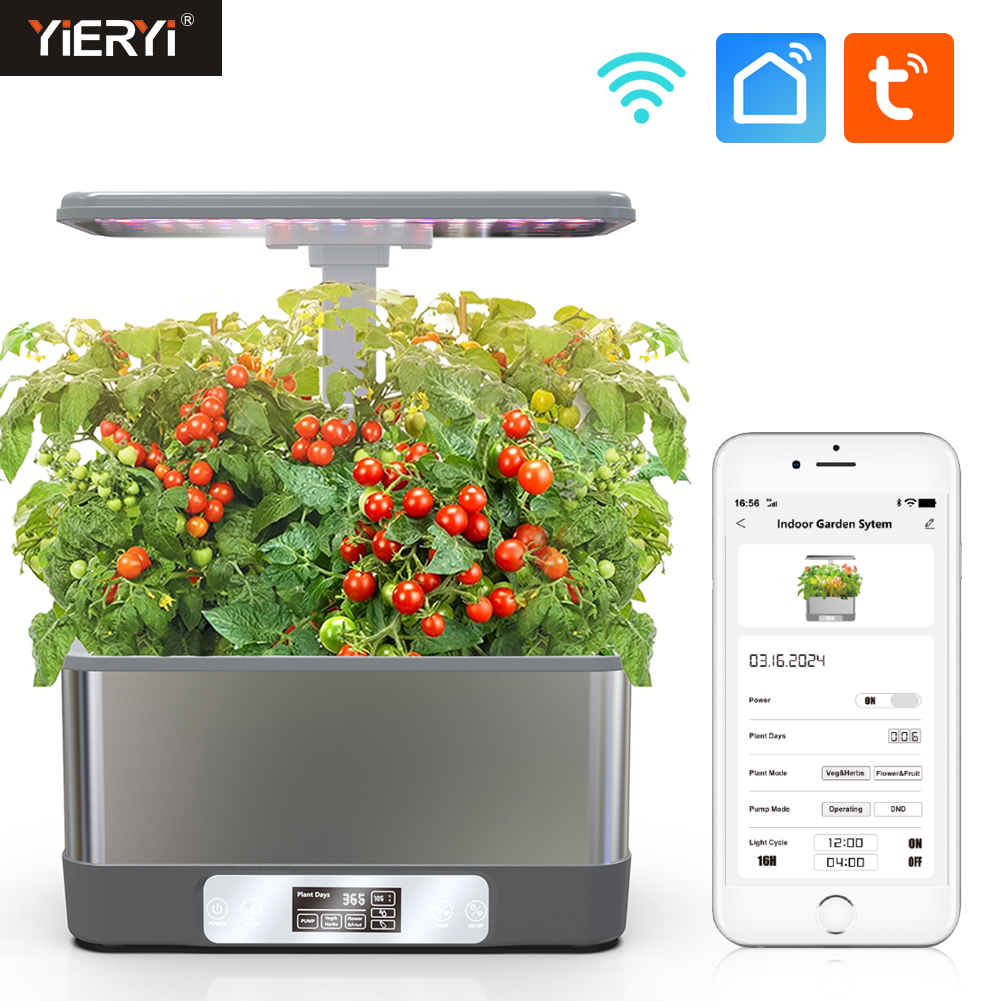 스마트 와이파이 수경재배 시스템 (8개 포드 LED 식 - Smart Pod Garden 리뷰 및 가격