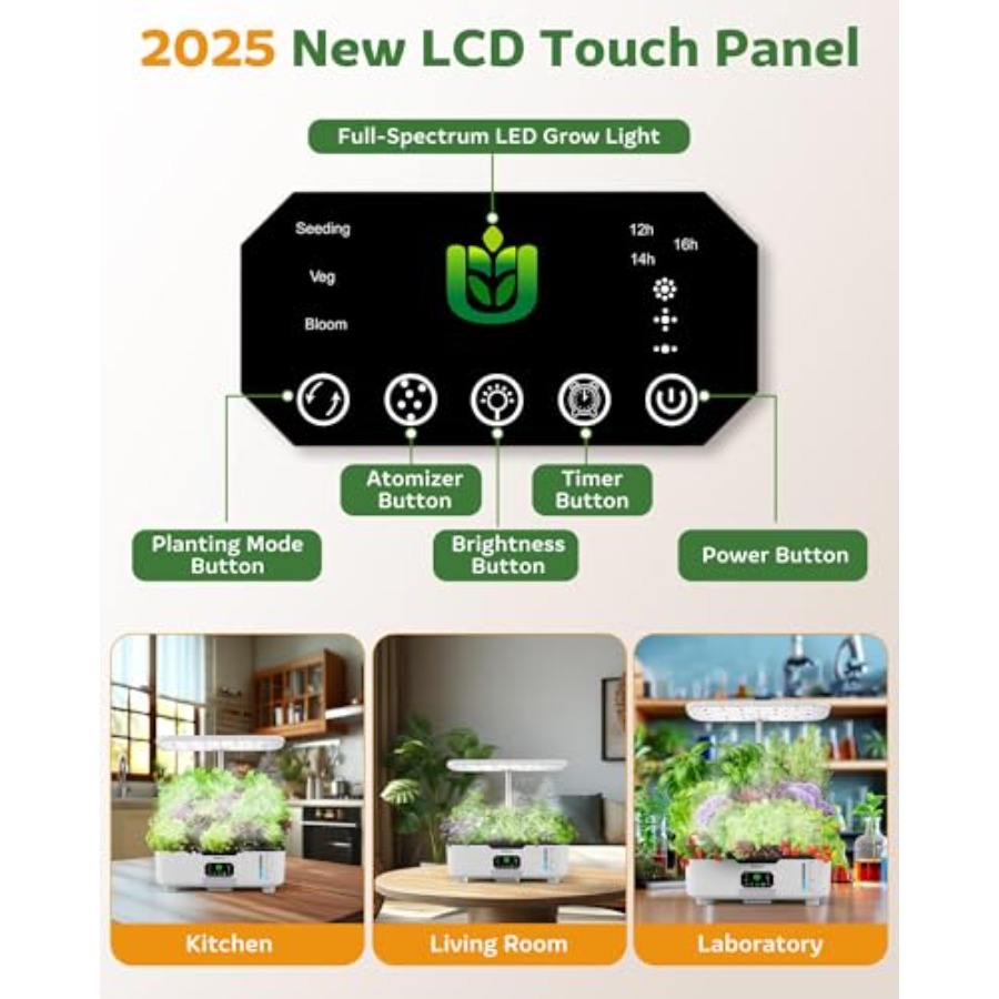 실내 스마트 허브 가든 플랜터, 수경재배용, 흰색 AB - Smart Pod Garden 리뷰 및 가격