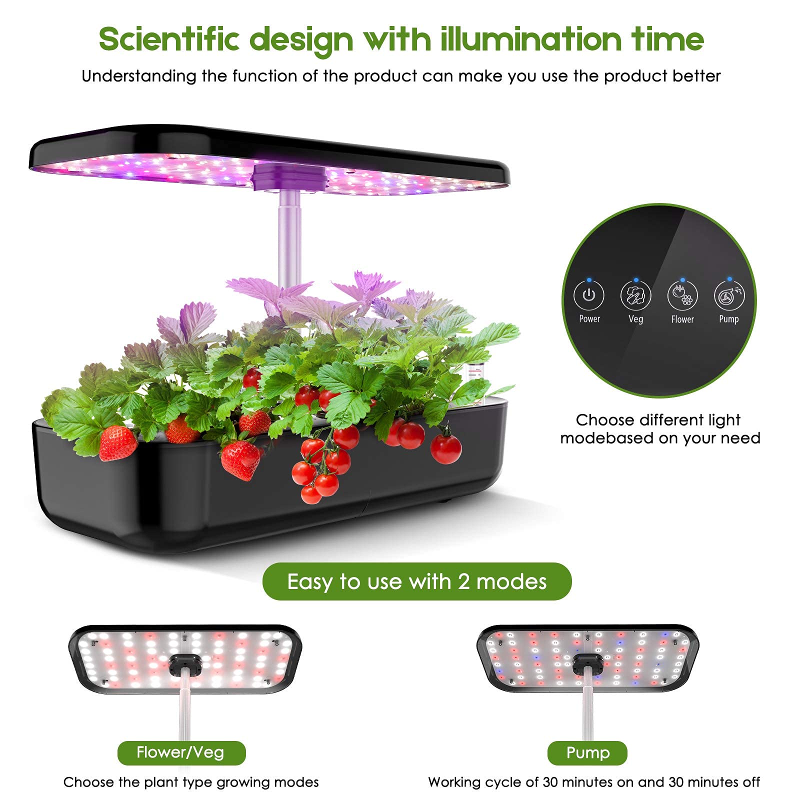 수경 재배 시스템 LED 성장 조명 포함 실내 허브 정 - Smart Pod Garden 리뷰 및 가격